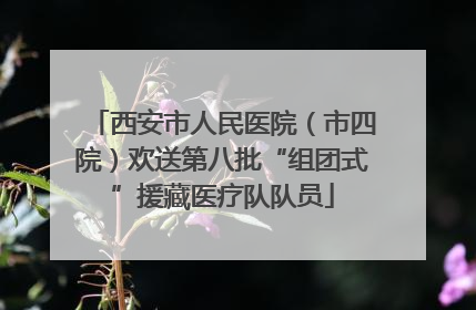 西安市人民医院（市四院）欢送第八批“组团式”援藏医疗队队员