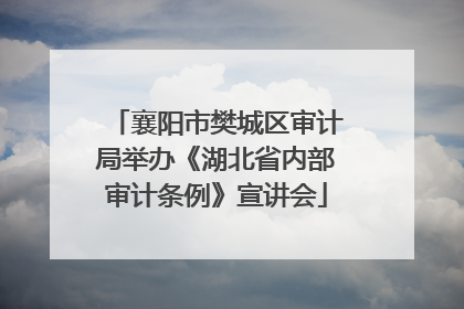 襄阳市樊城区审计局举办《湖北省内部审计条例》宣讲会
