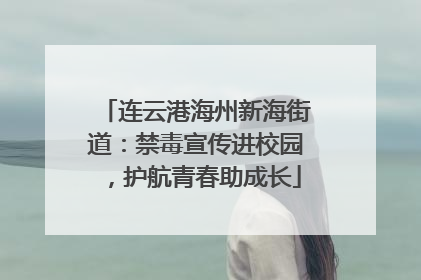 连云港海州新海街道：禁毒宣传进校园，护航青春助成长