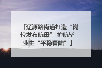 辽源路街道打造“岗位发布航母” 护航毕业生“平稳着陆”