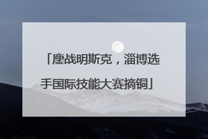 鏖战明斯克，淄博选手国际技能大赛摘铜