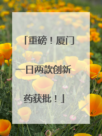 重磅！厦门一日两款创新药获批！