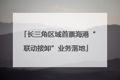 长三角区域首票海港“联动接卸”业务落地