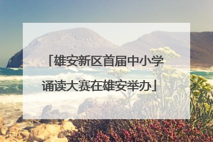 雄安新区首届中小学诵读大赛在雄安举办