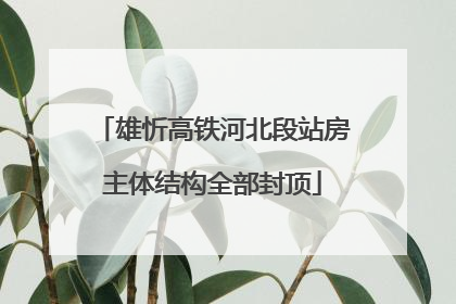 雄忻高铁河北段站房主体结构全部封顶