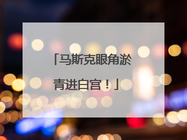 马斯克眼角淤青进白宫！
