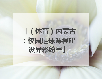 （体育）内蒙古：校园足球课程建设异彩纷呈