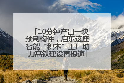 10分钟产出一块预制构件，启东这座智能“积木”工厂助力高铁建设再提速