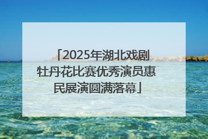 2025年湖北戏剧牡丹花比赛优秀演员惠民展演圆满落幕