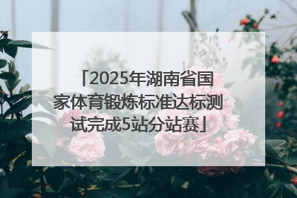 2025年湖南省国家体育锻炼标准达标测试完成5站分站赛