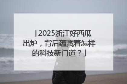 2025浙江好西瓜出炉，背后蕴藏着怎样的科技新门道？
