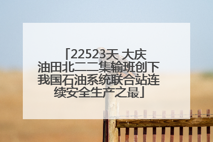 22523天 大庆油田北二二集输班创下我国石油系统联合站连续安全生产之最