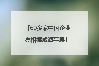 60多家中国企业亮相挪威海事展